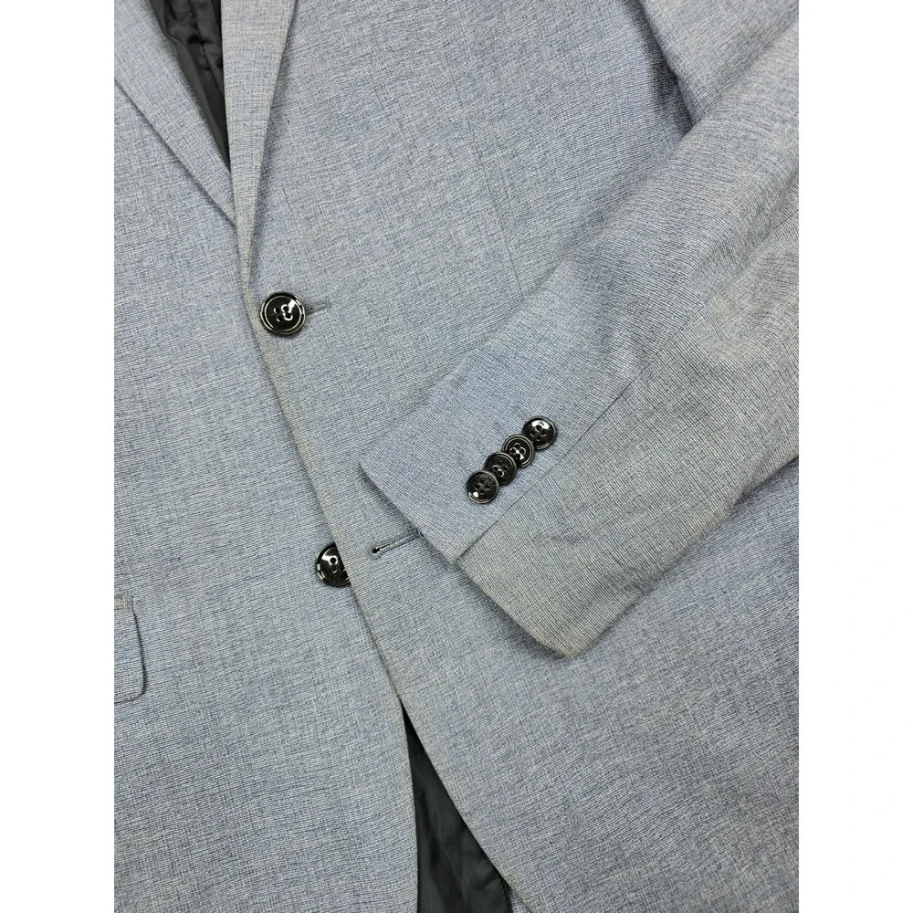H&M Skinny Fit Suit Mens‎ 40R 2 Piece Pants 34x29 Blue Wool Blend